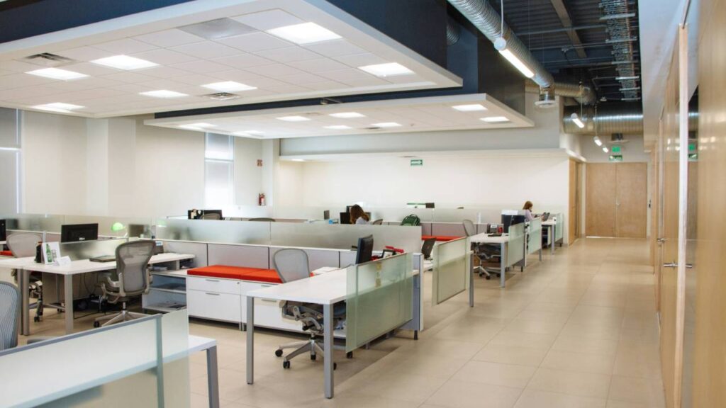 A photo of a contemporary office setting