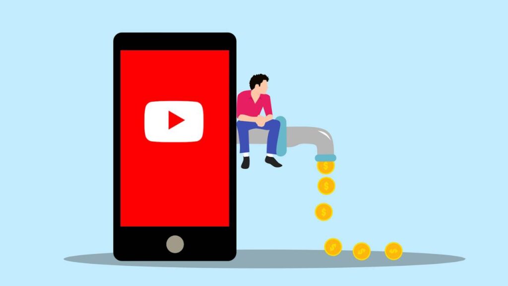 An abstract image depicting YouTube as a profitable marketing platform